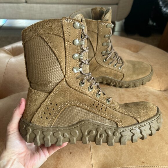 Desert Core Tactical Combat Boots Coyote Brown Military Utility, Men's 6M Rocky - Picture 8 of 10